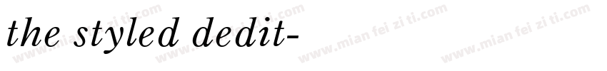 the styled dedit字体转换